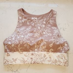POPFLEX NWOT Harmony High Neck Tan Rose Bra